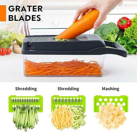 16-in-1 Vegetable Cutter - Multifunctional Chopper & Mandoline Slicer