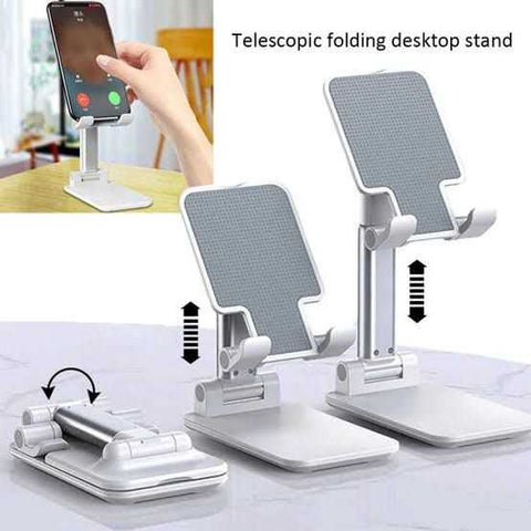 Smart Foldable Mobile Stand - Adjustable Desktop Holder for iPhone & Android
