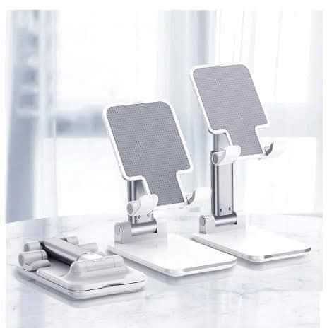 Smart Foldable Mobile Stand - Adjustable Desktop Holder for iPhone & Android